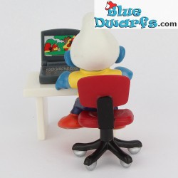 40263: Smurf met laptop (Supersmurf/MIB)