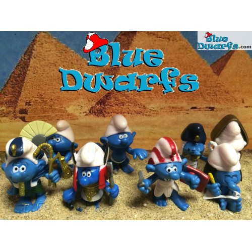 8 Egyptian smurfs Mini's
