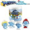 4 x Mash'ems *twist 'em &squish 'em* smurfen  (+/- 6cm)