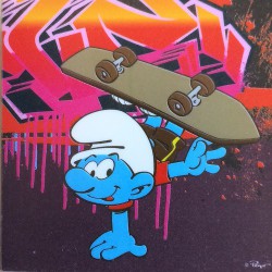 Notebook: Smurf *GRAFFITI*  (8.5 x 8.5 cm)