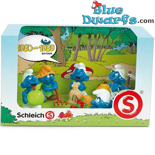 1960-1969: displaybox mit 5 Schlümpfe (Jubiläumsausgabe, 2008)