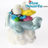 Smurf en smurfin in vliegtuig *Snoepdop* (BIP Holland, +/- 8cm)