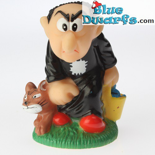Smurf in roeiboot *Snoepdop* (BIP Holland, +/- 8cm)