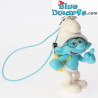 Plastic Ciondolo: 20006: Puffo Astronauta (+/- 2,5 cm)