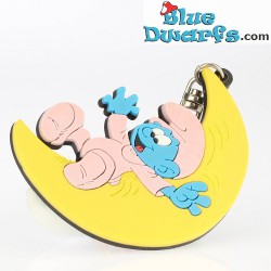 Baby Smurf with moon (keyring/ Schleich)