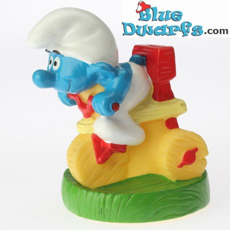 Tricycle Smurf *Candytopper*  (BIP Holland, +/- 8cm)