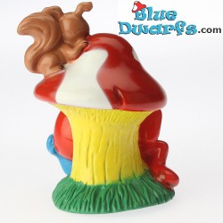 Papa smurf with mushroom *Candytopper*  (BIP Holland, +/- 8cm)