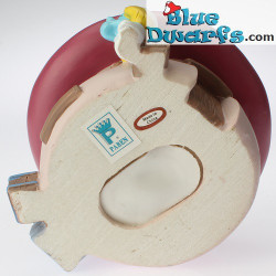 Paben: Puffo casa arancione +/- 11 cm (salvadanaio)