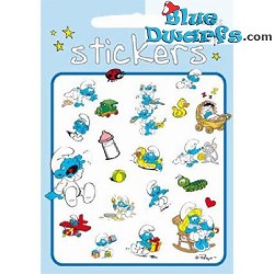4x Smurf stickers *Baby smurf* (+/- 17x22cm)