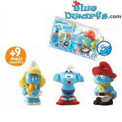 Plastoy smurfs: 3 bathtoys (Set 2017)