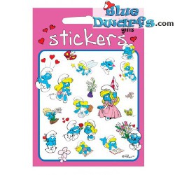 4x Smurf stickers *Smurfette* (+/- 17x22cm)