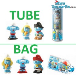 Smurfs bath toys in Egg - Flexible rubber - Plastoy - 6cm