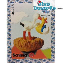 40248: Storch mit Baby Schlumpf (Super Schlumpf)