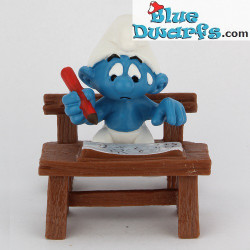 40220: School desk Smurf with pen