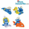 Plastoy 4 x bad (set 1: Zwemmer,  eend, zeemeermin en  vis)