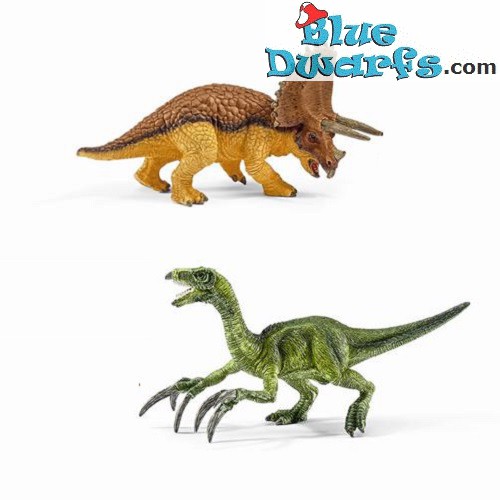 Kit de dinosaures: Petits tyrannosaure Rex et velociraptor (Schleich/ 42217)