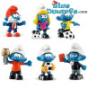 20904- 20909: 6x 2018 New Soccer Smurfs Schleich