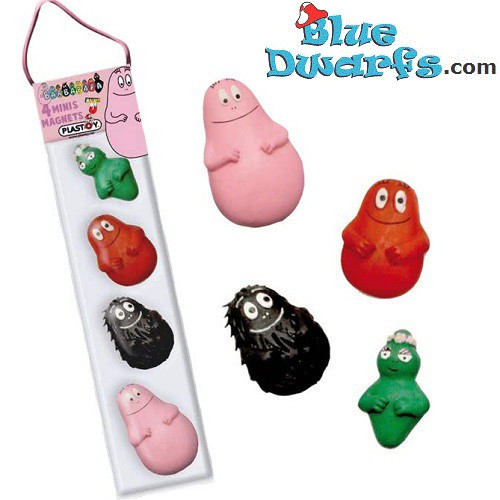Plastoy 4 x mini magneet Barbapapa (Nr. 70059)