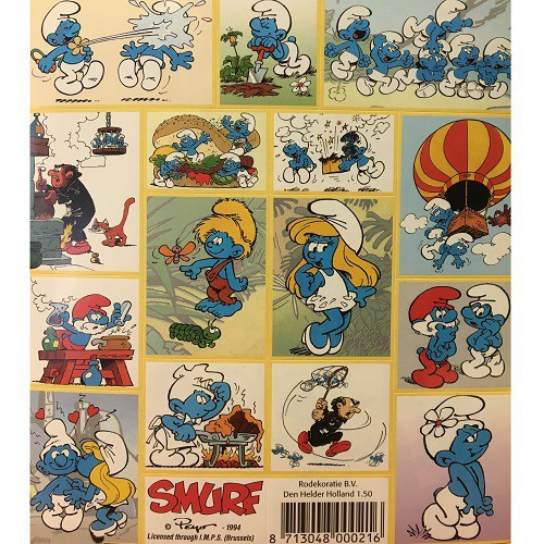 Smurf stickers *Air balloon* (+/- 15x15cm)