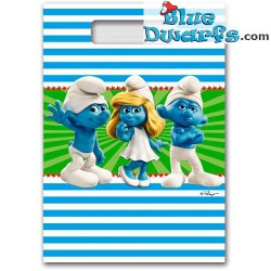 8 x  bolsas de party *azul-blanco* (+/- 24*17 cm)