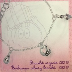 Bracelet Barbapapa ARGENT (+/- 15cm)