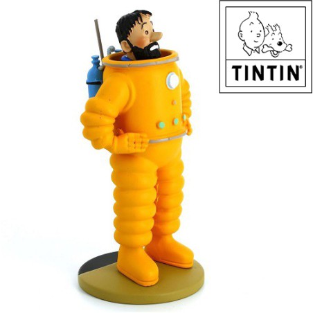 Statue tintin:  "Tintin Captain Haddock Cosmonaute" (Moulinsart)