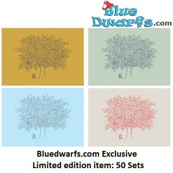 Set of 4 Smurf cards Bluedwarfs.com *Limited edition* (15 x 10,5 cm)