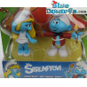 Pitufo artista & pitufina *Jakks Pacific * (+/- 7cm)