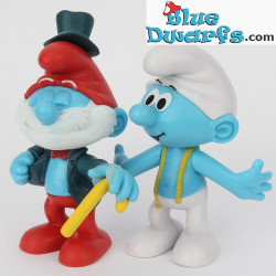 Artiste Schtroumpf et Schtroumpfette *Jakks Pacific * (+/- 7cm)
