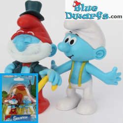 Pitufo artista & pitufina *Jakks Pacific * (+/- 7cm)