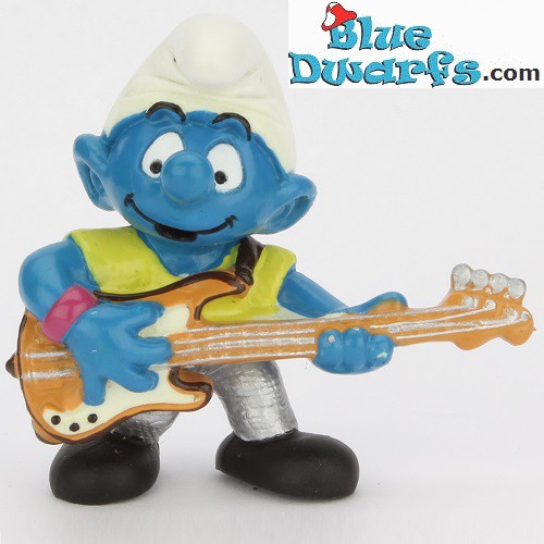 20450: Smurf with bass guitar (1998) LIMITED EDITION
