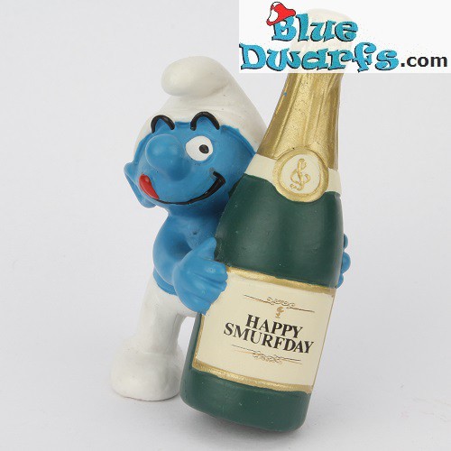 20708: Champagene bottle Smurf (Jubilee 2008)