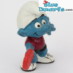20227: Tafeltennis Smurf  met paars shirt (pingpong)