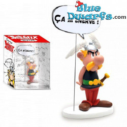 Asterix met tekstballon - Ça m'énerve (Dat maakt me boos)- kunstharsfiguur - Plastoy - 15 cm