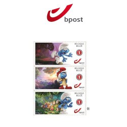 10 x Smurf stamp (60 year smurfs)