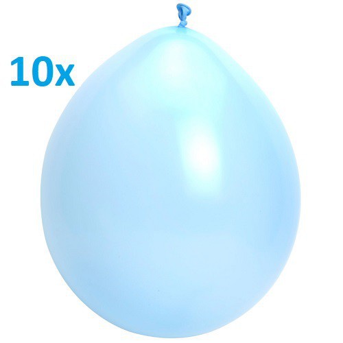 10 x smurfblauwe ballonnen (+/- 30cm)