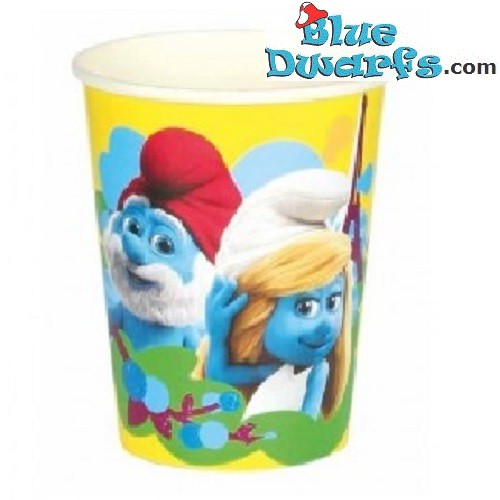 8 x *smurfette/ papa smurf* paper cups
