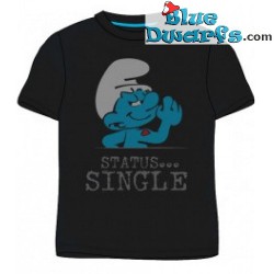 Potige smurf Smurfen T-shirt "Status Single" (Maat M)