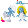 Klungelsmurf en smurfin *Jakks Pacific * (+/- 7cm)