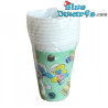 8 x plastic bekertjes groen