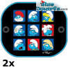 2 x zonnescherm smurfen (45x35cm)