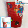 8 x Copos *Los pitufos* plastico