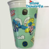 8 x  Plastik Becher Schlumpf grun