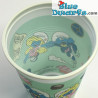 8 x smurf plastic cup green