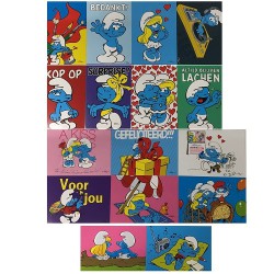 16x Postcards of the smurfs (15 x 10,5 cm)