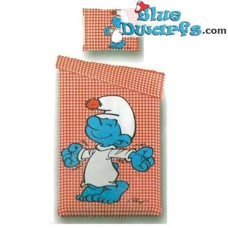 Smurf duvet cover 2 persons with pilllow cases (180x210 cm)
