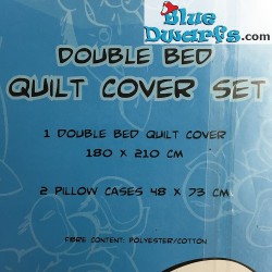 Smurf duvet cover 2 persons with pilllow cases (180x210 cm)