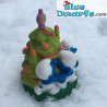 Schlumpfe mit Weihnachtsbaum *Stopfe Schlumpf* (BIP Holland, +/- 8cm)