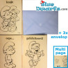 3x Cartolina I puffi (17,5 x 12 cm)
