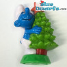 Smurf with Christmas Tree *Candytopper*  (BIP Holland, +/- 8cm)